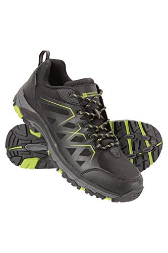 Mountain Warehouse Zapatillas Inca antidesgarros e Impermeables para Hombre - Duraderas, Suela Exterior de Goma, Plantilla EVA, Protector en talón y Dedos - Senderismo Negro 44