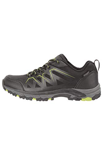 Mountain Warehouse Zapatillas Inca antidesgarros e Impermeables para Hombre - Duraderas, Suela Exterior de Goma, Plantilla EVA, Protector en talón y Dedos - Senderismo Negro 44