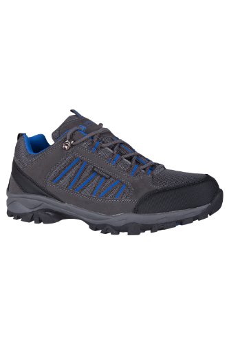 Mountain Warehouse Zapatillas Path para Hombre - Zapatillas Impermeables para el Gimnasio, Botas de montaña con Forro de Malla y Gran Agarre - para Agarre y Estabilidad Gris Oscuro 43