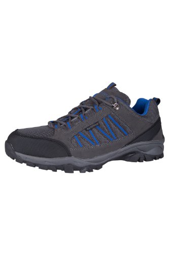 Mountain Warehouse Zapatillas Path para Hombre - Zapatillas Impermeables para el Gimnasio, Botas de montaña con Forro de Malla y Gran Agarre - para Agarre y Estabilidad Gris Oscuro 42