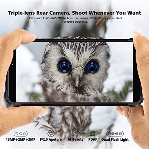 Móvil Resistente, OUKITEL WP5 Telefono Movil Antigolpes, Batería Grande de 8000 mAh, 4GB RAM + 32GB ROM,5.5 Pulgadas,Cámara Triple, Android 10.0 Smartphone con 4 Linternas LED Súper Brillantes-Naranja Móvil Resistente, OUKITEL WP5 Telefono Movil Antigolpes, Batería Grande de 8000 mAh, 4GB RAM + 32GB ROM,5.5 Pulgadas,Cámara Triple, Android 10.0 Smartphone con 4 Linternas LED Súper Brillantes-Naranja