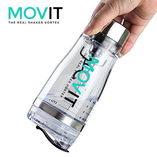 Movit Shaker Electrico USB - vaso mezclador proteinas coctelera eléctrica, agitador batidos de proteina vortex mixer recargable - Mix botellas Gimnasio automático profesional