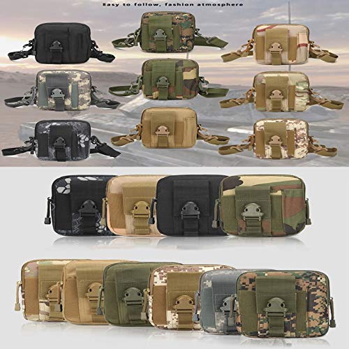 MOVOLUSOS MOLLET MOLLE UTILITY BELTS BOLSA BOLSA DE LA CINTA COMPACT EDC UTILIDAD GADGET HERRAMIENTA Paquete de la bolsa de la cintura con la correa de liberación rápida desmontable,Black pattern