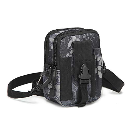 MOVOLUSOS MOLLET MOLLE UTILITY BELTS BOLSA BOLSA DE LA CINTA COMPACT EDC UTILIDAD GADGET HERRAMIENTA Paquete de la bolsa de la cintura con la correa de liberación rápida desmontable,Black pattern