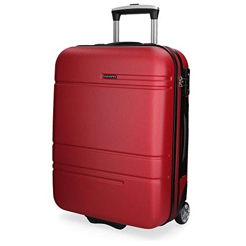 Movom Galaxy Maleta de cabina Rojo 39x55x20 cms Rígida ABS Cierre TSA 38L 2,7Kgs 2 Ruedas Equipaje de Mano