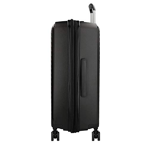 Movom Tokyo Juego de maletas Negro 55/66/78 cms Rígida Polipropileno Cierre TSA 218L 4 Ruedas Dobles Equipaje de Mano
