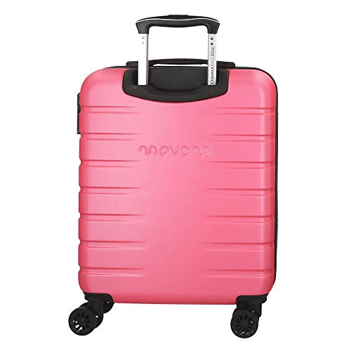 Movom Turbo Maleta de cabina Rosa 40x55x20 cms Rígida ABS Cierre combinación 37L 2,7Kgs 4 Ruedas dobles Equipaje de Mano