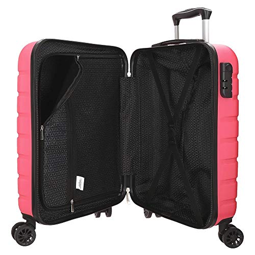 Movom Turbo Maleta de cabina Rosa 40x55x20 cms Rígida ABS Cierre combinación 37L 2,7Kgs 4 Ruedas dobles Equipaje de Mano