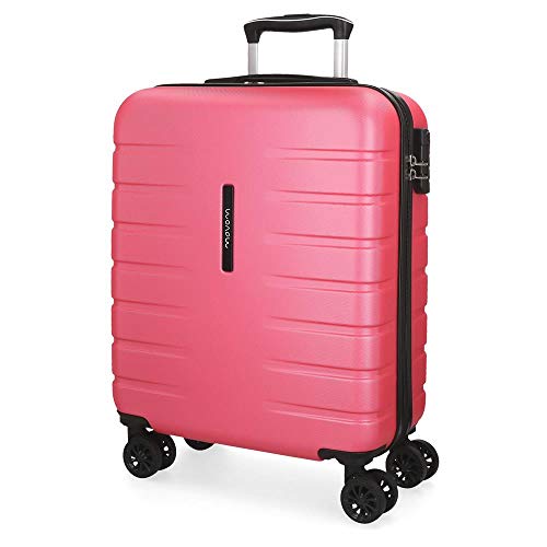 Movom Turbo Maleta de cabina Rosa 40x55x20 cms Rígida ABS Cierre combinación 37L 2,7Kgs 4 Ruedas dobles Equipaje de Mano