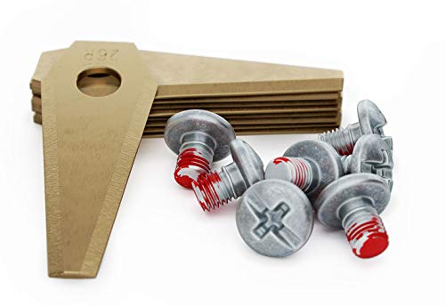 MOWHOUSE Juego de Cuchillas de Repuesto Cortacésped - Recambio de Cuchillas de Titan Endurecido Compatible con Bosch Indego - 9 piezas, 9 tornillos MOWHOUSE Juego de Cuchillas de Repuesto Cortacésped - Recambio de Cuchillas de Titan Endurecido Compatible con Bosch Indego - 9 piezas, 9 tornillos