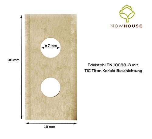 MOWHOUSE Juego de Cuchillas de Repuesto Cortacésped - Recambio de Cuchillas de Titan Endurecido Compatible con Worx Landroid - 30 piezas, 30 tornillos MOWHOUSE Juego de Cuchillas de Repuesto Cortacésped - Recambio de Cuchillas de Titan Endurecido Compatible con Worx Landroid - 30 piezas, 30 tornillos