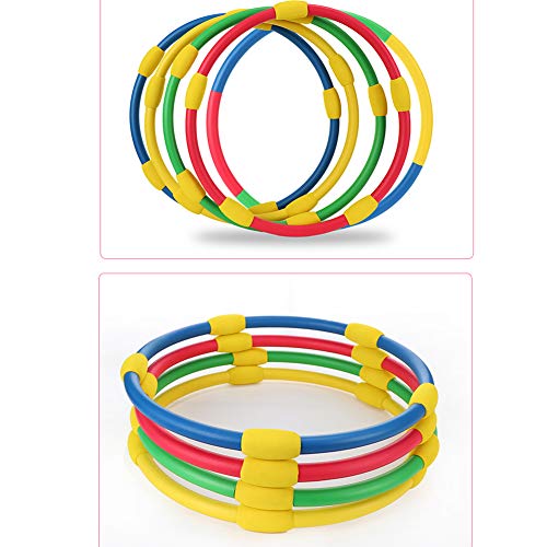 MOZX Niños Hula Hoop,Niño y Niña Círculo De La Aptitud,Niño Realizando Hula-Hoop Material De Esponja Suave Diseño,Fitness Peso Aro De Fitness Desmontable con Espuma,Verde,75cm