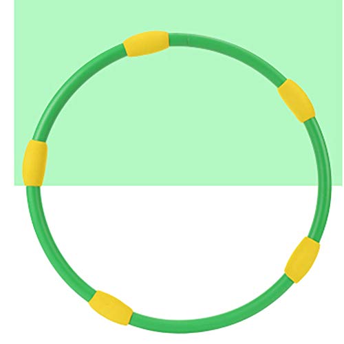 MOZX Niños Hula Hoop,Niño y Niña Círculo De La Aptitud,Niño Realizando Hula-Hoop Material De Esponja Suave Diseño,Fitness Peso Aro De Fitness Desmontable con Espuma,Verde,75cm