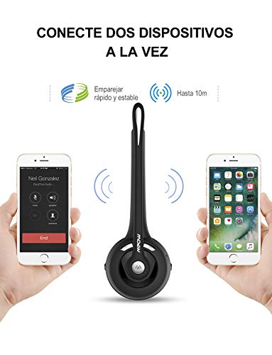 Mpow Auriculares Bluetooth de Teléfono Inalámbrico con Micrófono Manos Libres, Cancelación de Ruido, Conversación de 13 Horas, para Teléfono Fijo, Centro de Llamadas, Recepcionista - 2 Unidades