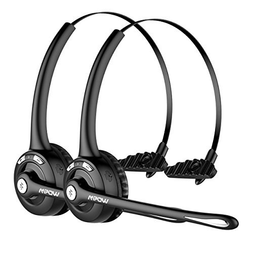 Mpow Auriculares Bluetooth de Teléfono Inalámbrico con Micrófono Manos Libres, Cancelación de Ruido, Conversación de 13 Horas, para Teléfono Fijo, Centro de Llamadas, Recepcionista - 2 Unidades Mpow Auriculares Bluetooth de Teléfono Inalámbrico con Micrófono Manos Libres, Cancelación de Ruido, Conversación de 13 Horas, para Teléfono Fijo, Centro de Llamadas, Recepcionista - 2 Unidades
