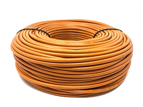 Mr. Tronic 50m Cable de Instalación Red Ethernet Bobina | CAT6, AWG24, CCA, UTP (50 Metros, Naranja)