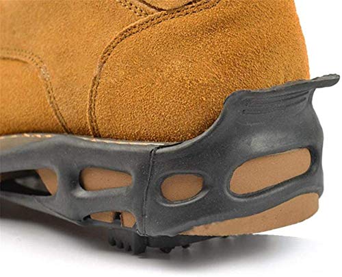 MRZJ Tacos antideslizantes para zapatos, con 24 puntas de acero inoxidable, duraderos, gel de sílice, para invierno, caminar, senderismo, montañismo, XL MRZJ Tacos antideslizantes para zapatos, con 24 puntas de acero inoxidable, duraderos, gel de sílice, para invierno, caminar, senderismo, montañismo, XL