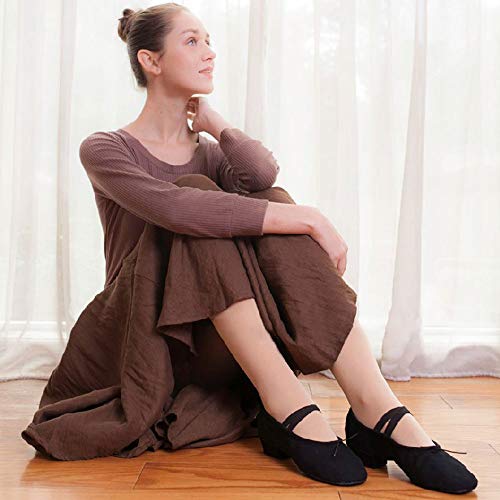 Ms Negro Zapatos de Lona de Yoga Zapatos de Baile Ballet Profesor de Gimnasia Suave Jazz niño Inferior Zapatos de Baile,Negro,36 Ms Negro Zapatos de Lona de Yoga Zapatos de Baile Ballet Profesor de Gimnasia Suave Jazz niño Inferior Zapatos de Baile,Negro,36