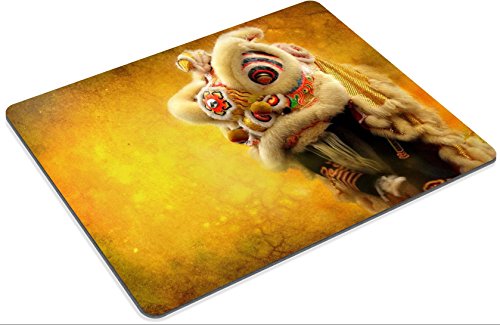 MSD Caucho Natural Gaming Mousepad imagen ID: 4077539 Danza del León aislado en muy detallada con textura Grunge Marco De Antecedentes