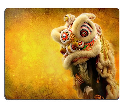 MSD Caucho Natural Gaming Mousepad imagen ID: 4077539 Danza del León aislado en muy detallada con textura Grunge Marco De Antecedentes