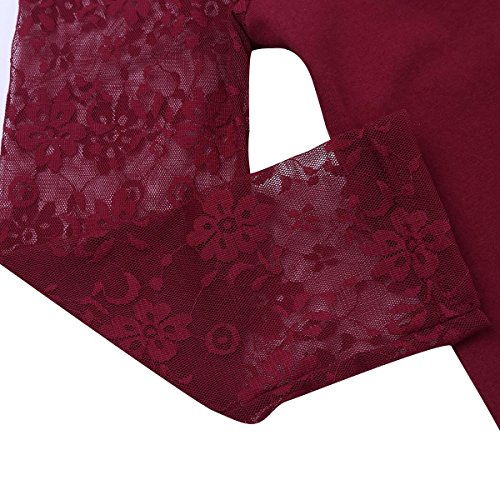 MSemis Maillot Ballet para Mujer Body Patinaje Artístico Manga Larga de Encaje Leotardo Gimnasia Mono Danza Ropa Bailrina Práctica Adulto Rojo X-Small MSemis Maillot Ballet para Mujer Body Patinaje Artístico Manga Larga de Encaje Leotardo Gimnasia Mono Danza Ropa Bailrina Práctica Adulto Rojo X-Small