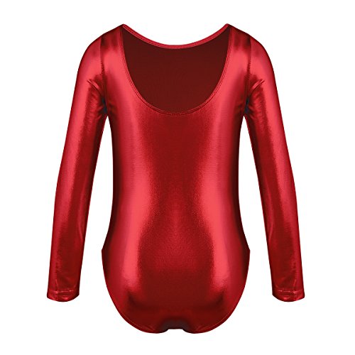 MSemis Maillot Gimnasia Rítmica Manga Larga para Niñas Mono Brillante Body Patinaje Artístico Competición Leotardo Ballet Danza Ropa Bailarina Rojo 3-4 Años MSemis Maillot Gimnasia Rítmica Manga Larga para Niñas Mono Brillante Body Patinaje Artístico Competición Leotardo Ballet Danza Ropa Bailarina Rojo 3-4 Años