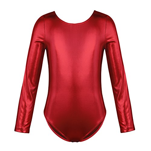 MSemis Maillot Gimnasia Rítmica Manga Larga para Niñas Mono Brillante Body Patinaje Artístico Competición Leotardo Ballet Danza Ropa Bailarina Rojo 3-4 Años MSemis Maillot Gimnasia Rítmica Manga Larga para Niñas Mono Brillante Body Patinaje Artístico Competición Leotardo Ballet Danza Ropa Bailarina Rojo 3-4 Años