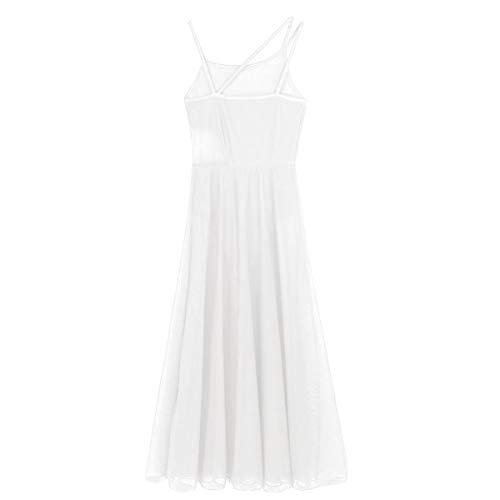 MSemis Maillot Largo Danza Ballet para Mujer Chica Vestido Flamenco Baile de Salón Maillot con Falda Tul Elegante Body Leotardo Ropa Bailarina Rendimiento Blanco X-Small MSemis Maillot Largo Danza Ballet para Mujer Chica Vestido Flamenco Baile de Salón Maillot con Falda Tul Elegante Body Leotardo Ropa Bailarina Rendimiento Blanco X-Small