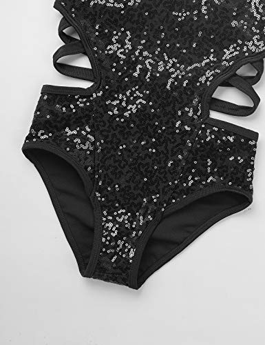 MSemis Maillot Lentejuelas Gimnasia Rítmica para Niñas Leotardo de Patinaje Artístico Maillot de Danza Ballet Body Deportivo para Competicion Actuación Disfraz Bailarina Negro A 11-12 años MSemis Maillot Lentejuelas Gimnasia Rítmica para Niñas Leotardo de Patinaje Artístico Maillot de Danza Ballet Body Deportivo para Competicion Actuación Disfraz Bailarina Negro A 11-12 años