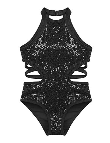 MSemis Maillot Lentejuelas Gimnasia Rítmica para Niñas Leotardo de Patinaje Artístico Maillot de Danza Ballet Body Deportivo para Competicion Actuación Disfraz Bailarina Negro A 11-12 años MSemis Maillot Lentejuelas Gimnasia Rítmica para Niñas Leotardo de Patinaje Artístico Maillot de Danza Ballet Body Deportivo para Competicion Actuación Disfraz Bailarina Negro A 11-12 años