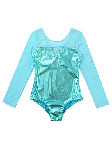 MSemis Maillot Patinaje Artístico Competición para Niñas Maillot Manga Larga Body Gimnasia Rítmica Leotardo Danza Ballet Clásica Ropa Brillante Disfraz Bailarina Rendimiento Celeste A 9-10 años MSemis Maillot Patinaje Artístico Competición para Niñas Maillot Manga Larga Body Gimnasia Rítmica Leotardo Danza Ballet Clásica Ropa Brillante Disfraz Bailarina Rendimiento Celeste A 9-10 años