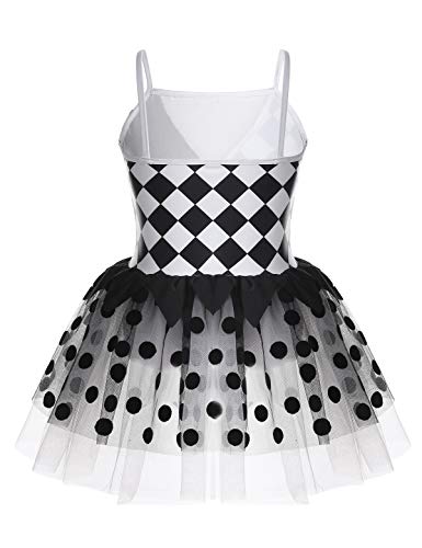 MSemis Vestido Ballet Tutú a Cuadros para Niñas Vestido Bailarina Disfraz Circo Maillot Danza Clásica Body Gimnasia Rítmica Ropa Competición Rendimiento Fiesta Blanco y Negro 10 Años MSemis Vestido Ballet Tutú a Cuadros para Niñas Vestido Bailarina Disfraz Circo Maillot Danza Clásica Body Gimnasia Rítmica Ropa Competición Rendimiento Fiesta Blanco y Negro 10 Años