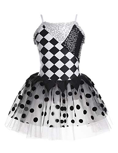 MSemis Vestido Ballet Tutú a Cuadros para Niñas Vestido Bailarina Disfraz Circo Maillot Danza Clásica Body Gimnasia Rítmica Ropa Competición Rendimiento Fiesta Blanco y Negro 6 Años MSemis Vestido Ballet Tutú a Cuadros para Niñas Vestido Bailarina Disfraz Circo Maillot Danza Clásica Body Gimnasia Rítmica Ropa Competición Rendimiento Fiesta Blanco y Negro 6 Años