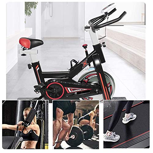 Msoah Bici Spinning, Bicicleta De Spinning, Volante De Inercia 6 Kg, para Entrenamiento De Adelgazamiento, Resistencia, Spinbike con Cardio para El Hogar Y Fitness