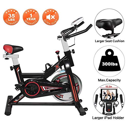 Msoah Bici Spinning, Bicicleta De Spinning, Volante De Inercia 6 Kg, para Entrenamiento De Adelgazamiento, Resistencia, Spinbike con Cardio para El Hogar Y Fitness