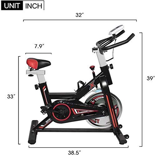 Msoah Bici Spinning, Bicicleta De Spinning, Volante De Inercia 6 Kg, para Entrenamiento De Adelgazamiento, Resistencia, Spinbike con Cardio para El Hogar Y Fitness