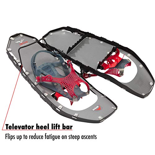 MSR Lightning Ascent Backcountry & Mountaineering Raquetas de nieve con fijaciones de Paragón, par de 30 pulgadas, negro MSR Lightning Ascent Backcountry & Mountaineering Raquetas de nieve con fijaciones de Paragón, par de 30 pulgadas, negro