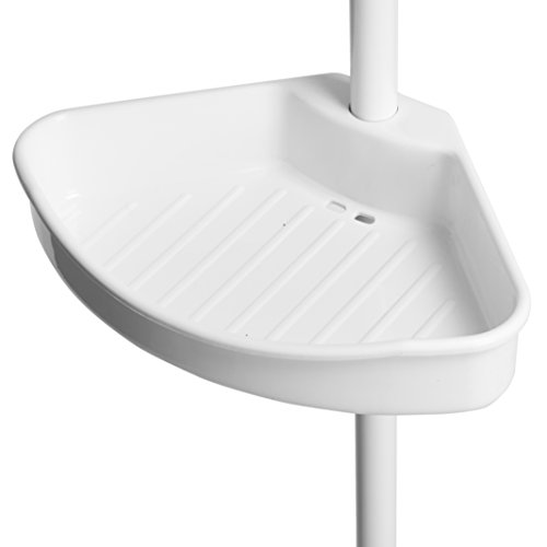 MSV ESTANTERIA DE Ducha DE PLASTICO DE Rincon Auto SOSTENIDA, Metal, Blanco, 8.86x6.3x88.58 Inches MSV ESTANTERIA DE Ducha DE PLASTICO DE Rincon Auto SOSTENIDA, Metal, Blanco, 8.86x6.3x88.58 Inches