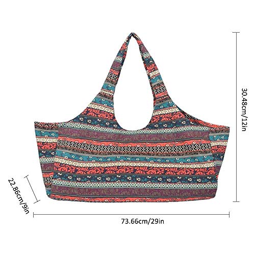 Mu Mianhua Bolsa para esterilla de yoga con bolsillo de tamaño grande y bolsillo con cremallera, se adapta a la mayoría de las alfombrillas de Mu Mianhua Bolsa para esterilla de yoga con bolsillo de tamaño grande y bolsillo con cremallera, se adapta a la mayoría de las alfombrillas de