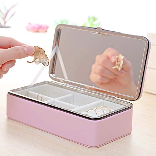 Muate Cajas De Joyas Casete De Joyería Con Joyero De Cuero Pu Organizador De Maquillaje Multicapa Estuche De Vestuario Multifunción, S