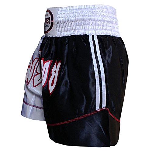 Muay Thai Boxing Kick Boxing Martial Arts Shorts Pink Black Shorts (L)