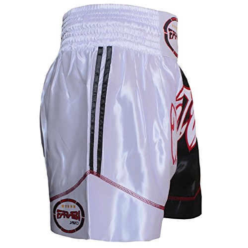 Muay Thai Boxing Kick Boxing Martial Arts Shorts Pink Black Shorts (L)