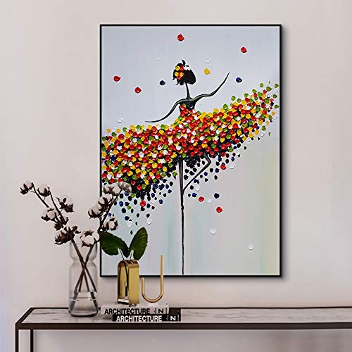Mubaolei Arte Abstracto de Pared Lienzo Pintura Colorida Abstracta Bailarina Lienzo Impresiones para Sala de Estar decoración del hogar 60x80cm Mubaolei Arte Abstracto de Pared Lienzo Pintura Colorida Abstracta Bailarina Lienzo Impresiones para Sala de Estar decoración del hogar 60x80cm