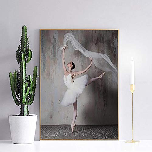 Mubaolei Cuadro en Lienzo Retro nostálgico Bailarina imágenes de Belleza Simple Pintura Moderna decoración del hogar nórdico 60x80cm Mubaolei Cuadro en Lienzo Retro nostálgico Bailarina imágenes de Belleza Simple Pintura Moderna decoración del hogar nórdico 60x80cm