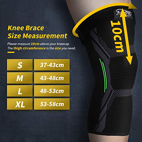 MUBYTREE Rodillera Menisco y Ligamentos Deportiva Rodillera de Compresión 2 Piezas de Tejido 3D Flexible Ajustable Transpirable Antideslizante Previene Lesiones Alivia Dolor para Hombres y Mujeres MUBYTREE Rodillera Menisco y Ligamentos Deportiva Rodillera de Compresión 2 Piezas de Tejido 3D Flexible Ajustable Transpirable Antideslizante Previene Lesiones Alivia Dolor para Hombres y Mujeres