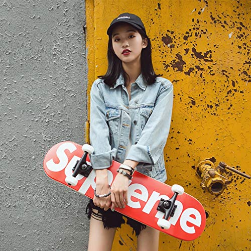 Muccy Tabla de Monopatín para Principiantes, Complete Skateboard con Pared-Gancho De Pared, 7 Capas Recubierta de Madera Arce Skate Board, 79x20 cm, para Unisex Adulto, Rodamientos ABEC-7,Bls12 Muccy Tabla de Monopatín para Principiantes, Complete Skateboard con Pared-Gancho De Pared, 7 Capas Recubierta de Madera Arce Skate Board, 79x20 cm, para Unisex Adulto, Rodamientos ABEC-7,Bls12