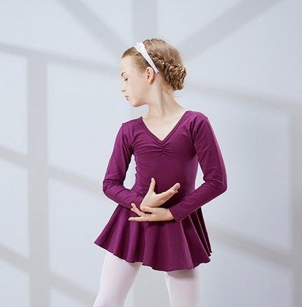 Muchachas de la Ropa de los niños Bailan Vestuario de ensayo de Ballet de Manga Larga Traje de Cuerpo tutú, Pink, 130cm Muchachas de la Ropa de los niños Bailan Vestuario de ensayo de Ballet de Manga Larga Traje de Cuerpo tutú, Pink, 130cm