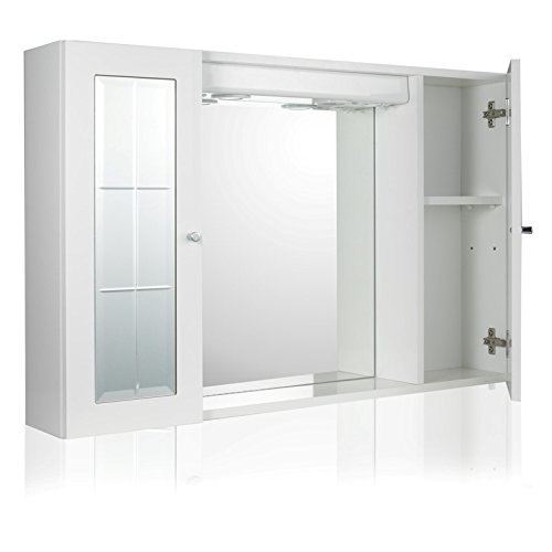 MUEBLE DE BAÑO ESPEJO CON DOS UNIDADES DE PARED Y LUZ MODELO TIZIANA MUEBLE DE BAÑO ESPEJO CON DOS UNIDADES DE PARED Y LUZ MODELO TIZIANA