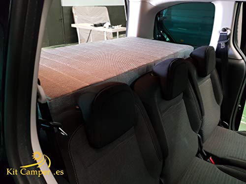 Mueble Kit Camper con colchón para Berlingo, Partner (negro)