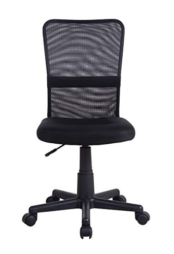 MUEBLIX | Silla de Escritorio Negra HUELVA | Sillon de Oficina o Despacho con Respaldo Reclinable con Ruedas | Sillas Escritorio Giratoria Estilo Moderno de Polipropileno | Color Negra MUEBLIX | Silla de Escritorio Negra HUELVA | Sillon de Oficina o Despacho con Respaldo Reclinable con Ruedas | Sillas Escritorio Giratoria Estilo Moderno de Polipropileno | Color Negra